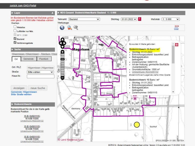 1 ha Ackerland bei Magelsen (LK Nienburg) – gute Bodengüte, Randlage, arrondierungsfähig