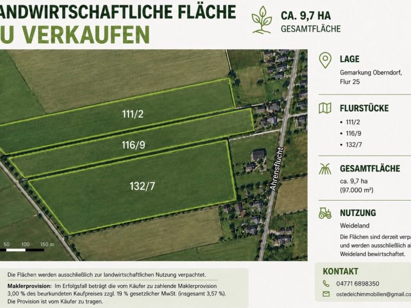 Landwirtschaftliche Fläche in Oberndorf / Ahrensflucht zu verkaufen